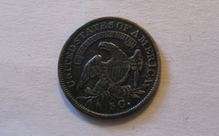 1835 Capped Bust Half Dime, small date, small 5c XF-40 | Of Coins & Crystals