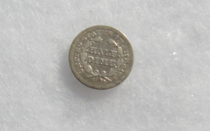 1843 Half Dime XF-45 | Of Coins & Crystals