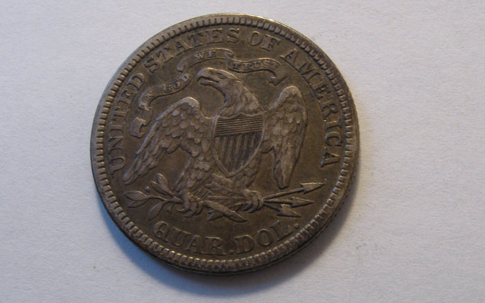 1876 Seated Liberty Quarter. XF-45 | Of Coins & Crystals