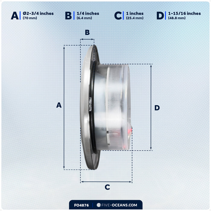 2-3/4" RGBW LED Round Recessed Ceiling Light with Internal Driver, 12V - FO4876 - Five Oceans