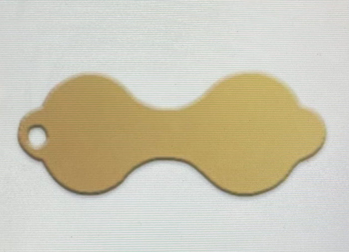 Ring Tags, Plastic, Button Style, Gold 1000