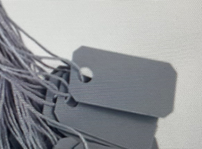 Plastic String Tags Silver