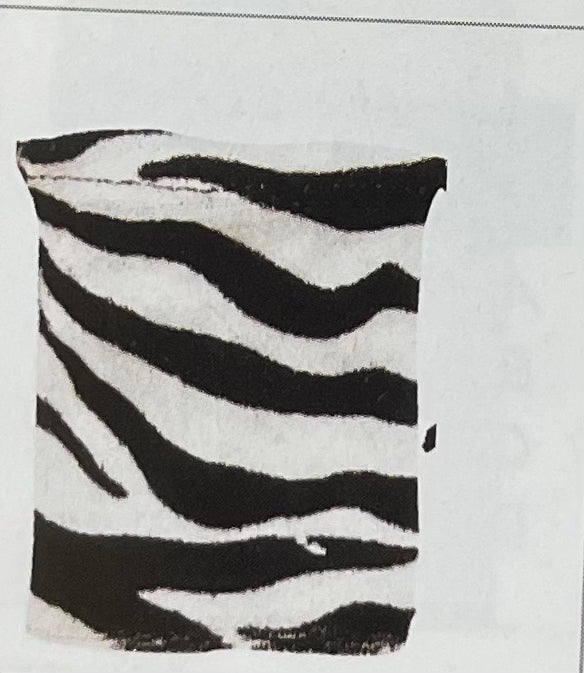 Fuzzy Zebra Drawstring Pouches Large Dozen