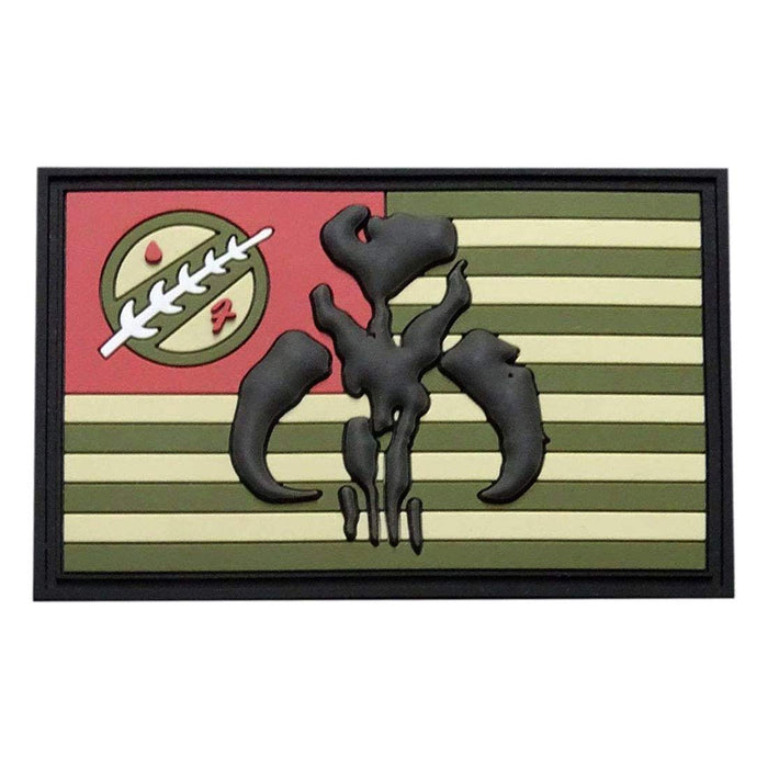 American Flag Mandalorian Bounty Hunter Boba Fett Patch (PVC)