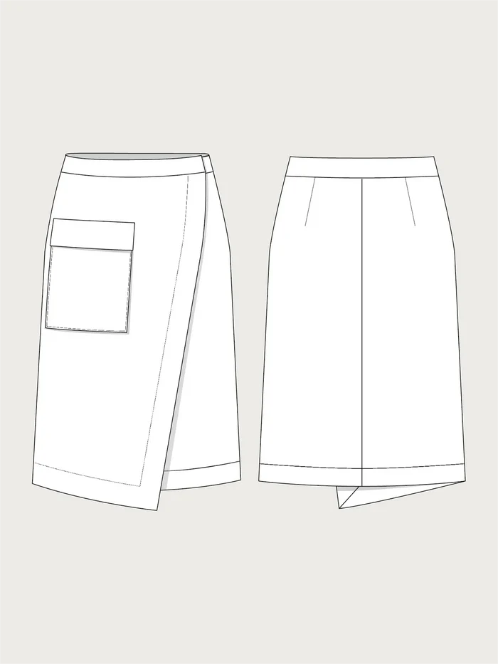 ASYMMETRIC MIDI SKIRT PATTERN -- The Assembly Line Patterns