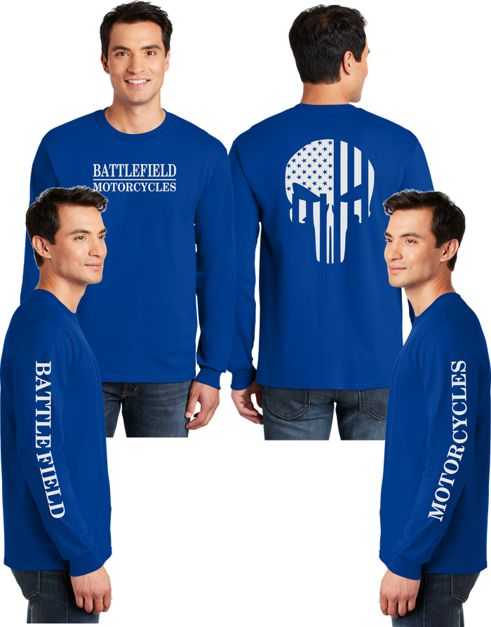 Battlefield Flag Punisher (Big Front) - Reflective Long Sleeve - Dry Blend