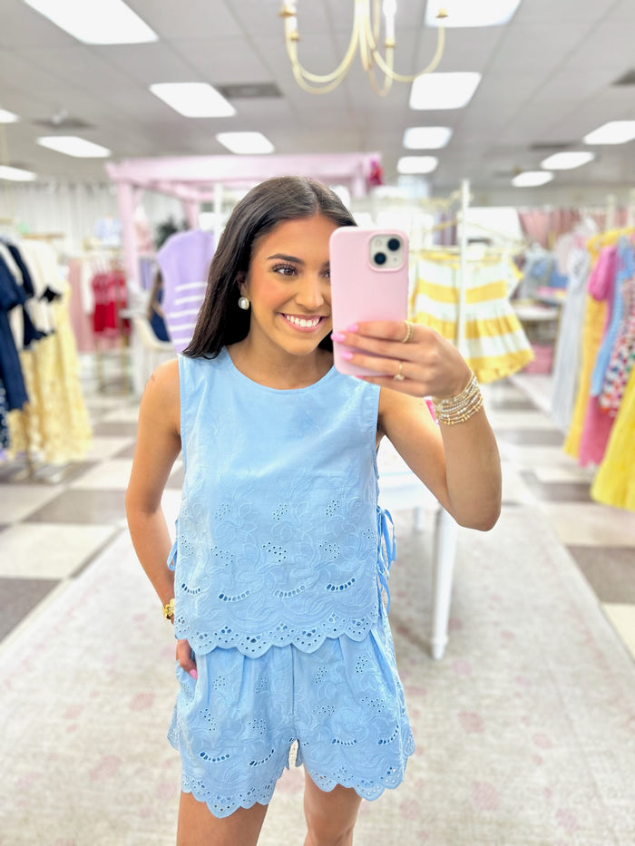 Breezy Eyelet Top/Short SET