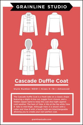 Cascade Duffle Coat Pattern --- Grainline Studio