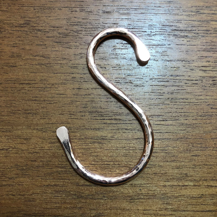 Handcrafted Hammered Copper S Hook - Old West Iron