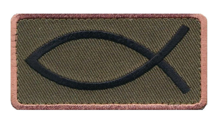 Jesus Fish Christian Patch (Embroidered Hook)
