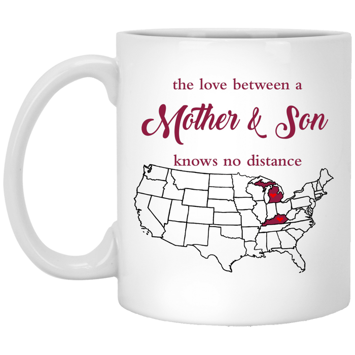 Kentucky Michigan Love Between Mother And Son Mug - Mug Teezalo