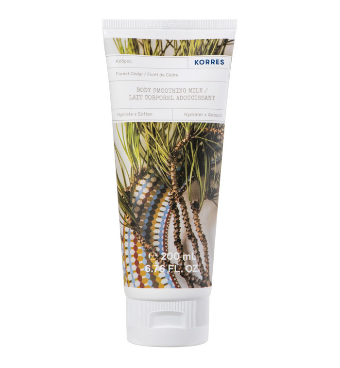 Forest Cedar Body Smoothing Milk 200ml – nourishing moisturiser with almond oil and woody scent
