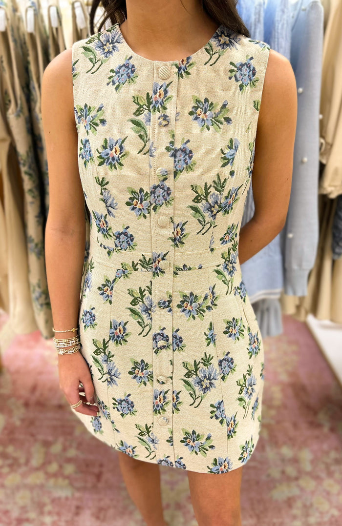 Melissa Floral Jacquard Dress