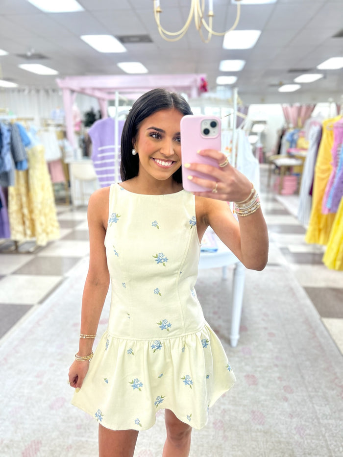 Naples Garden Embroidered Dress