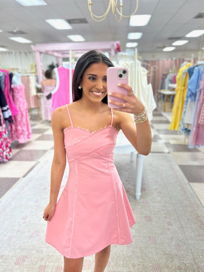 Pink on the Fray Dress