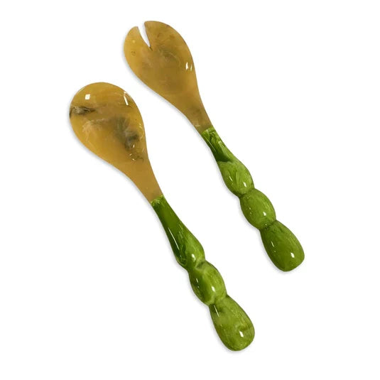 RESIN Rio Bubble Salad Servers (Green).