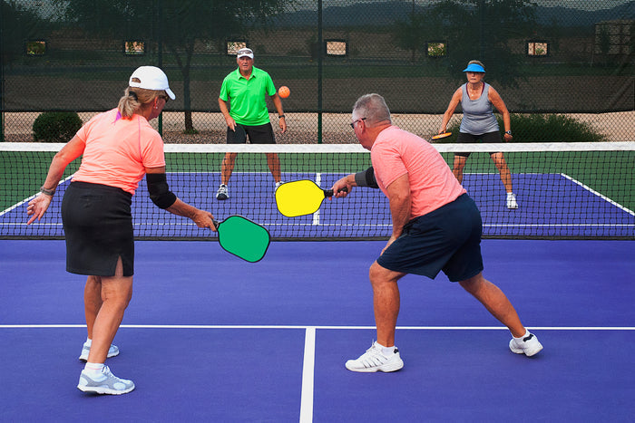 Sports Fabric, Pickleball Fabric Panel, A Game in Process, 3725 - Beautiful Quilt