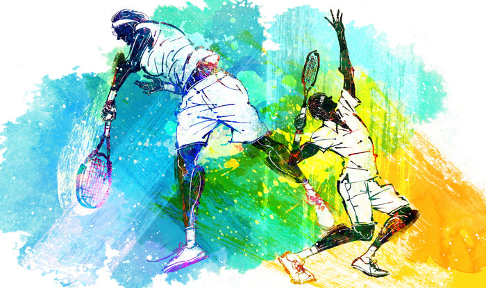 Sports Fabric, Tennis Fabric Panel, 3722 - Beautiful Quilt