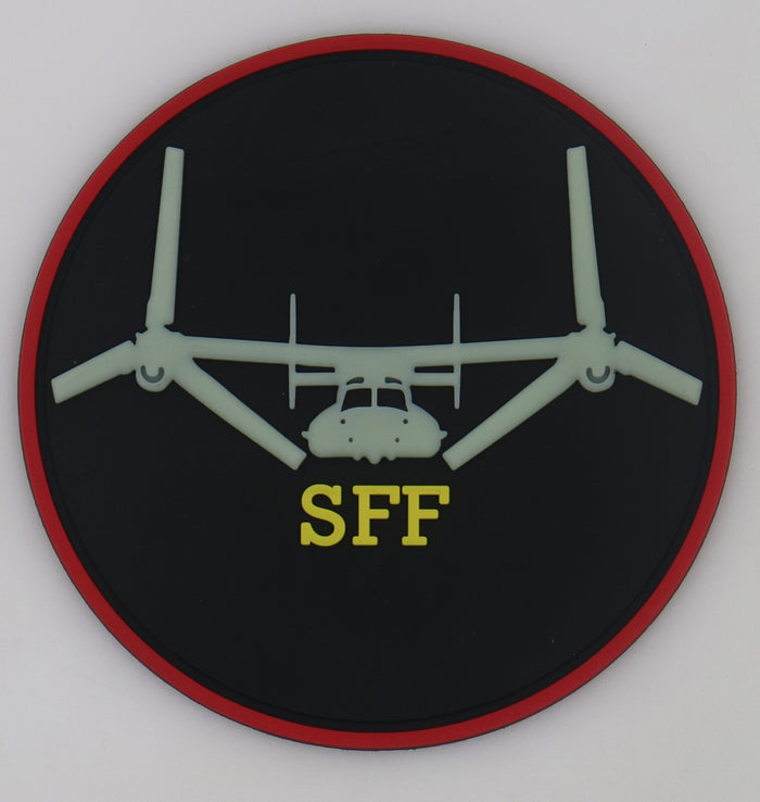 USMC MV-22 Qualification Patch- Safe For Flight (SFF) GITD PVC Patch