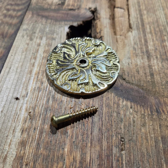 Victorian Bloom Brass Rosette - 2 1/2" - Old West Iron