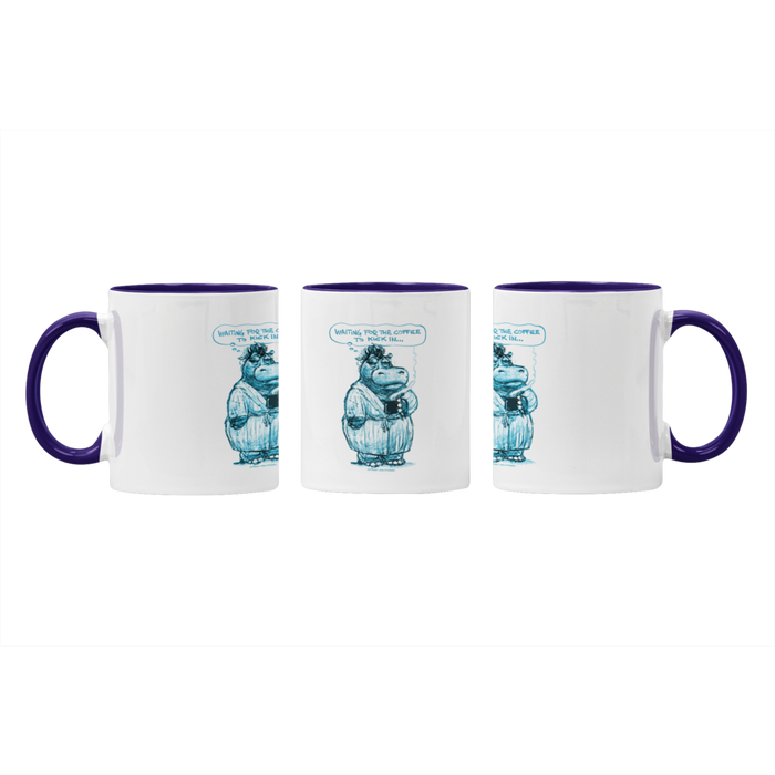 Waiting for coffee to kick in Accent Mug