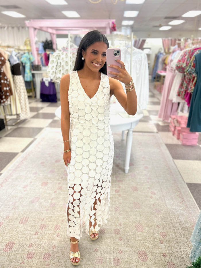 White Sands Midi/Maxi Dress (White)