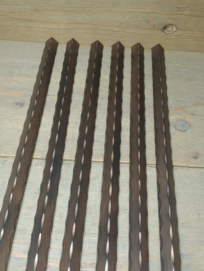 1 1/2" x 1 1/2" x 1/8" Hammered Angle Iron - Old West Iron