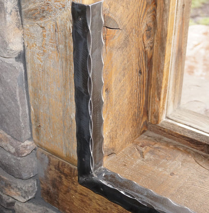 1" x 1" x 1/8" Hammered Angle Iron - Old West Iron