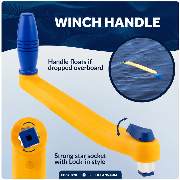 10" Universal Floating Winch Handle with Pocket Set - FO87-570 - Five Oceans