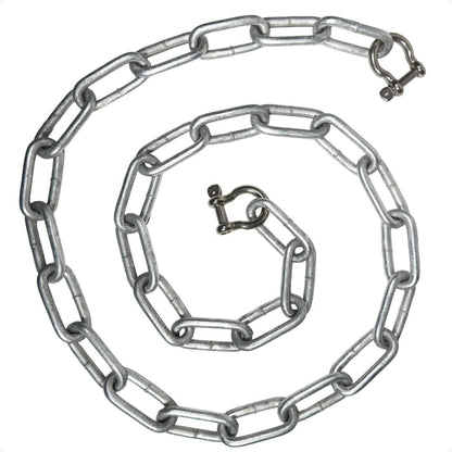 Anchor Chain 1/4" x 5' with Shackles - Galvanized Steel - FO4568-GN5 - Five Oceans