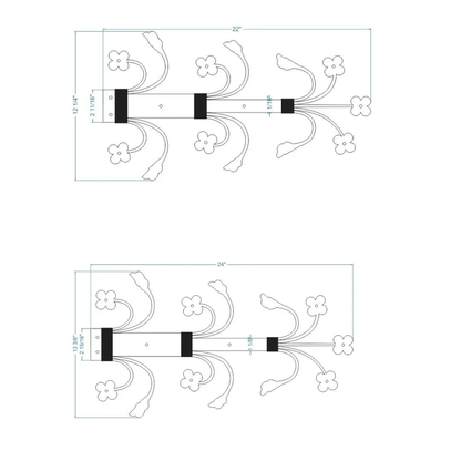 14th Century Wrought Iron Garage Door Dummy Hinge Strap