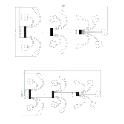 14th Century Wrought Iron Garage Door Dummy Hinge Strap