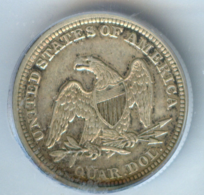 1854 Seated Liberty Quarter Arrows ICG AU53 | Of Coins & Crystals