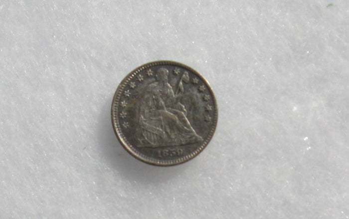 1859 Half Dime AU-50 | Of Coins & Crystals