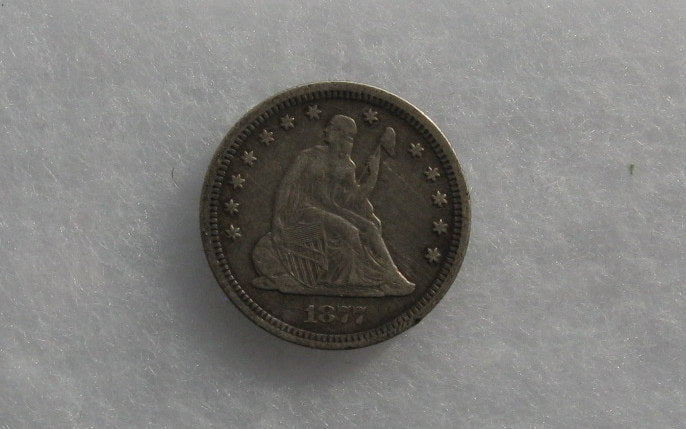 1877-S  Seated Liberty Quarter VF-30 | Of Coins & Crystals