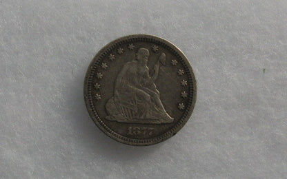 1877-S  Seated Liberty Quarter VF-30 | Of Coins & Crystals