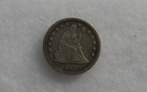 1877-S  Seated Liberty Quarter VF-30 | Of Coins & Crystals