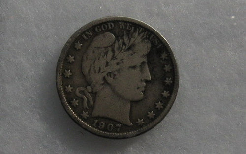 1907O Barber Half Dollar F-15 | Of Coins & Crystals