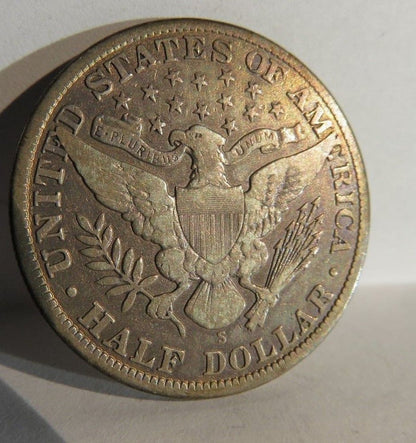 1913S Barber Half Dollar F-15 | Of Coins & Crystals