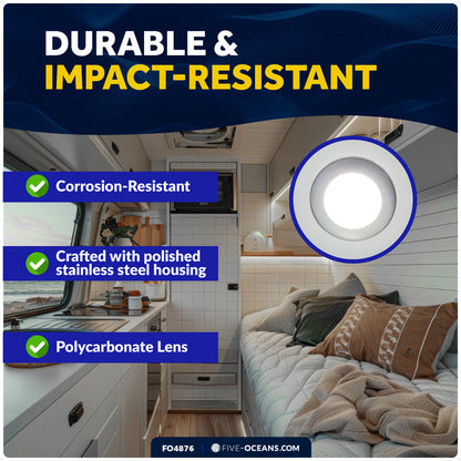 2-3/4" RGBW LED Round Recessed Ceiling Light with Internal Driver, 12V - FO4876 - Five Oceans