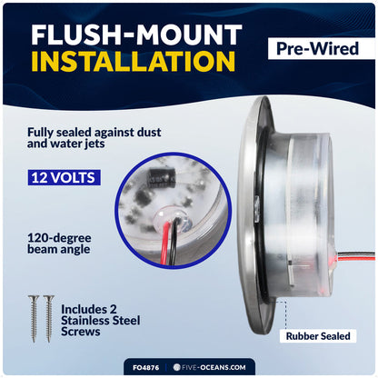 2-3/4" RGBW LED Round Recessed Ceiling Light with Internal Driver, 12V - FO4876 - Five Oceans
