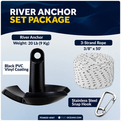 20 Lb. River Anchor Kit – FO4633-4567 - Five Oceans