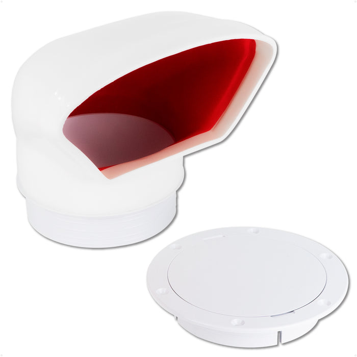 3" Cowl Vent with Snap-On Deck Plate & Cover - FO88 - Five Oceans