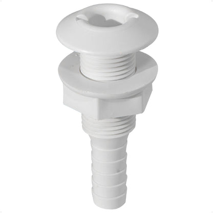 3/4" Thru-Hull Fitting, White Nylon – FO1863 - Five Oceans