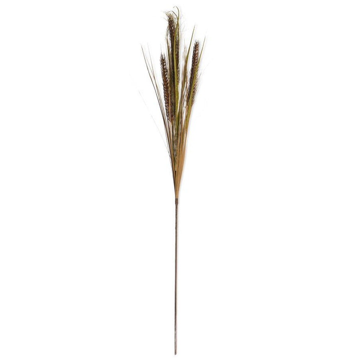36-inch rust-colored wheat and grass spray with lifelike texture, crafted from durable PE and iron for rustic farmhouse decor.