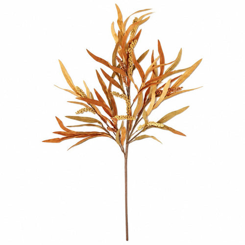 38" Orange & Tan Long Eva Leaves Stem-Home/Giftware-Kevin's Fine Outdoor Gear & Apparel