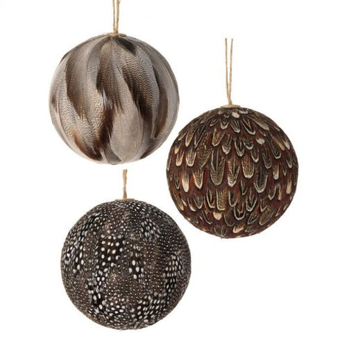 4" Feather Ball Ornament-Home/Giftware-Pheasant-Kevin's Fine Outdoor Gear & Apparel