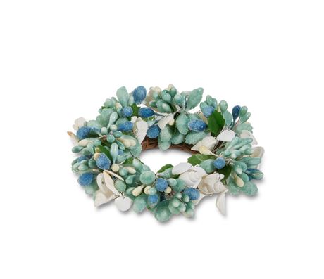 5" Bead and Shell Candle Ring