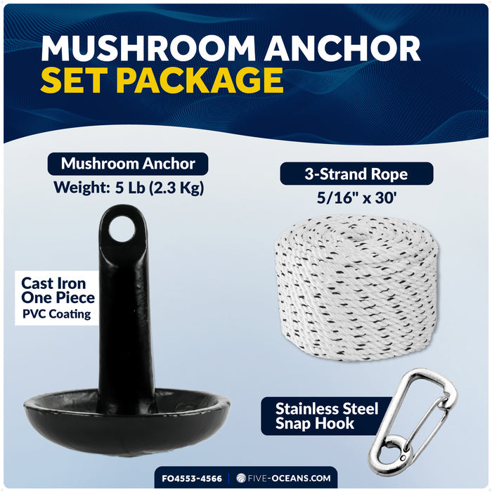 5 Lb. Mushroom Anchor Kit – FO4553-4566 - Five Oceans