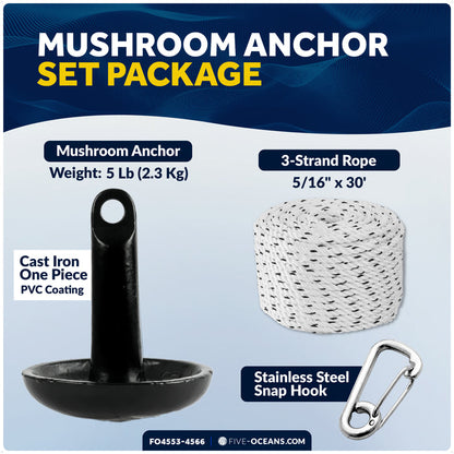 5 Lb. Mushroom Anchor Kit – FO4553-4566 - Five Oceans